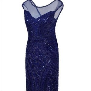 NWT blue sequin dress